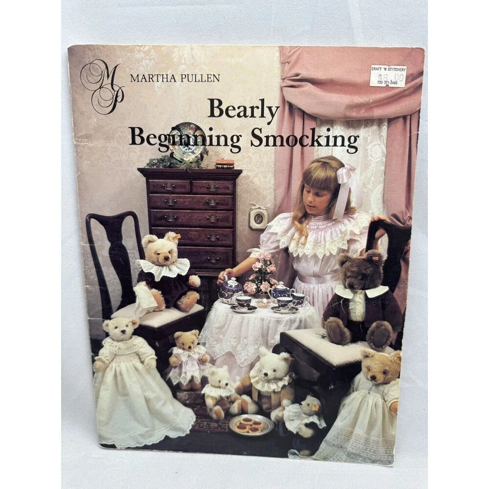 Martha Pullen Bearly Beginning Smocking Hand Sewing Book 1985 Vintage